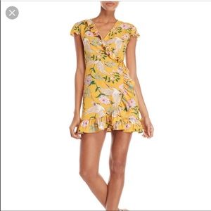 Romeo and Juliet Couture Yellow Bird Print Dress
